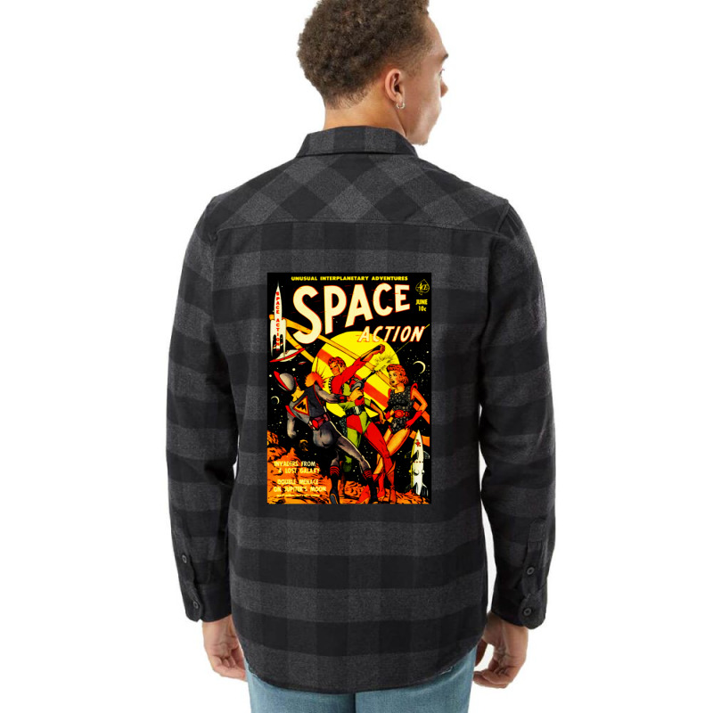 Space Action Flannel Shirt | Artistshot