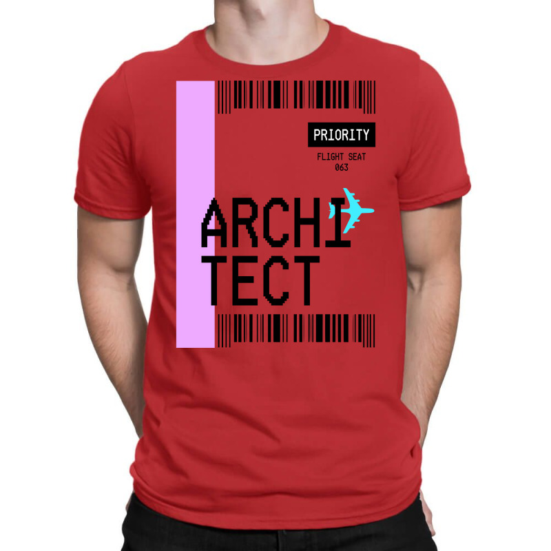 Plane Ticket Profession Pocket Design Architect 70s T-shirt | Artistshot