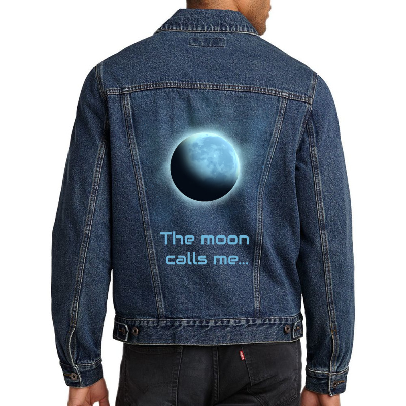 The Moon Calls Me Red Men Denim Jacket | Artistshot