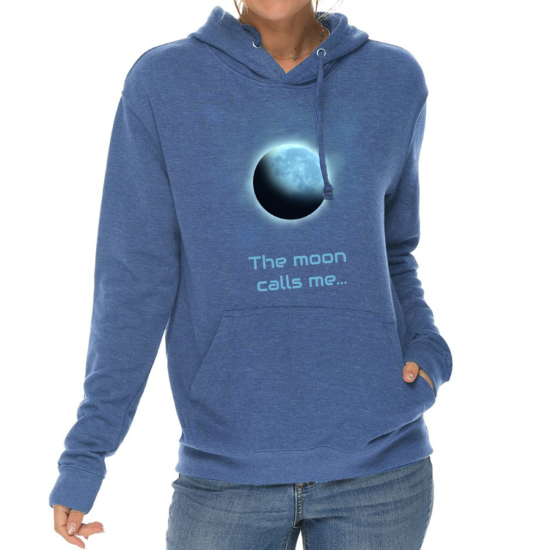 The Moon Calls Me Red Lightweight Hoodie | Artistshot