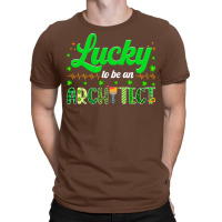 Retro Lucky To Be An Architect Shamrock Irish Patricks Day Hippie T-shirt | Artistshot