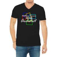 Nothing Square Architect Design Green V-neck Tee | Artistshot