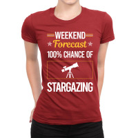 Funny Weekend Stargazing Stargaze Humor Ladies Fitted T-shirt | Artistshot