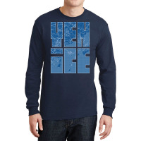 Venice Italy City Map Typography Blueprint Long Sleeve Shirts | Artistshot