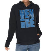 Venice Italy City Map Typography Blueprint Lightweight Hoodie | Artistshot