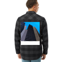 City Buildings And Blue Sky Summer Flannel Shirt | Artistshot