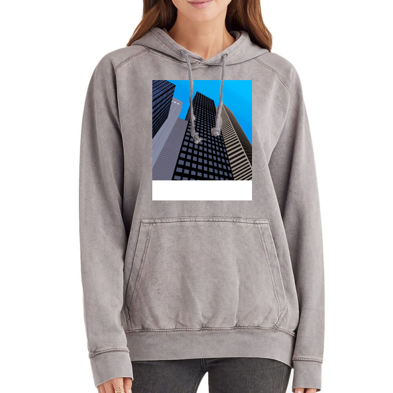 City Buildings And Blue Sky Summer Vintage Hoodie | Artistshot