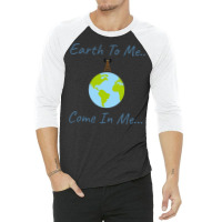 Earth To Mecome In Mespace Design Girl 3/4 Sleeve Shirt | Artistshot