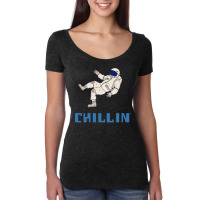 Chillin Space Astronaut 70s Women's Triblend Scoop T-shirt | Artistshot