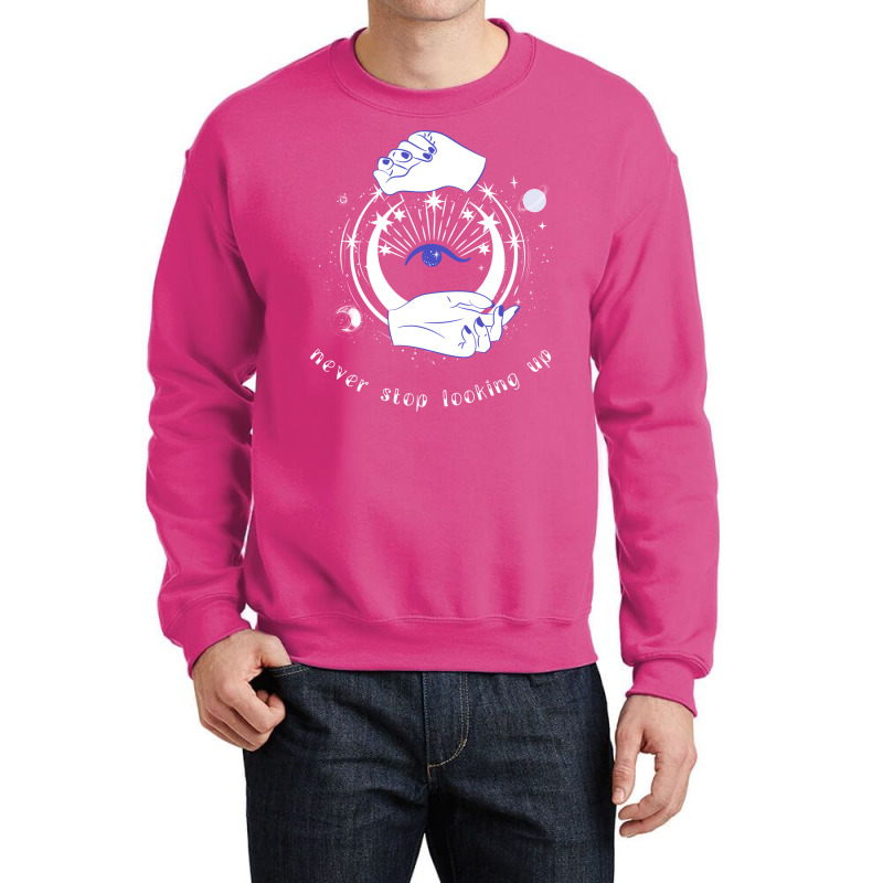 Esoteric Spiritual Astrology Galaxy Mystical Girl Crewneck Sweatshirt | Artistshot