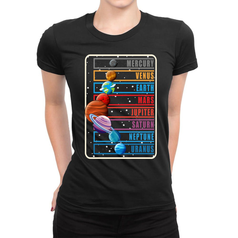 Solar System Planets Astronomer Science Hipster Ladies Fitted T-Shirt by tolebchihebk | Artistshot