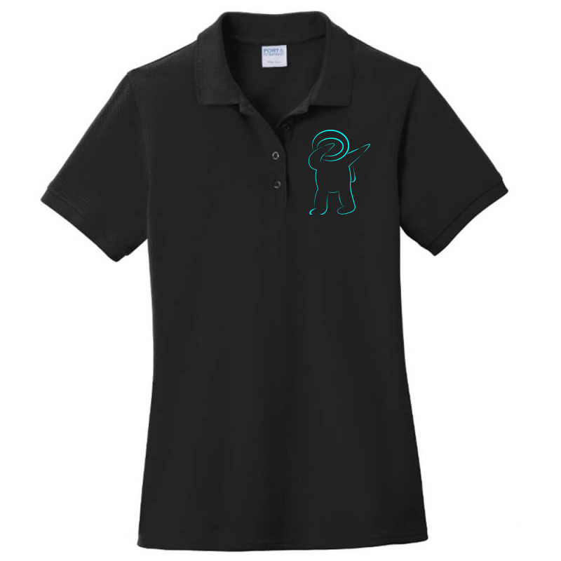 Cool Astronaut Dab Music Ladies Polo Shirt by egozkkarens | Artistshot