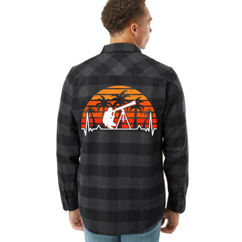 Astronomy Heartbeat Telescope Astrophysics Cute Flannel Shirt | Artistshot