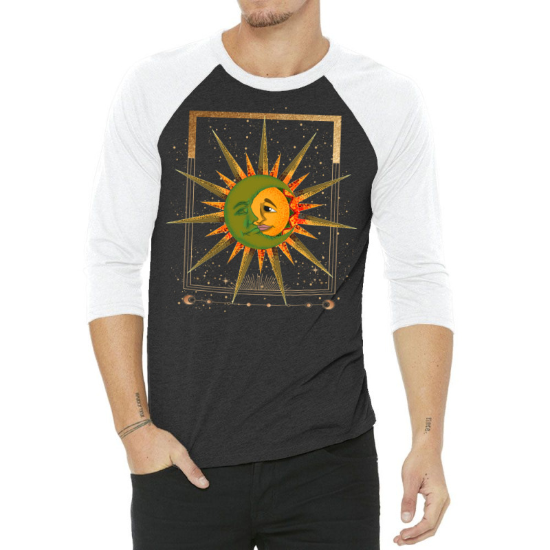 Astrology Celestial Bodies Sun Moon Astronomy Love 3/4 Sleeve Shirt by levishcrecerl | Artistshot