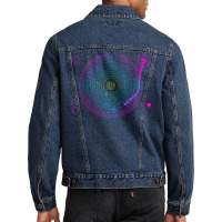 Space Dj Solar System Turntable Electronic Dance Music Edm Product Men Denim Jacket | Artistshot