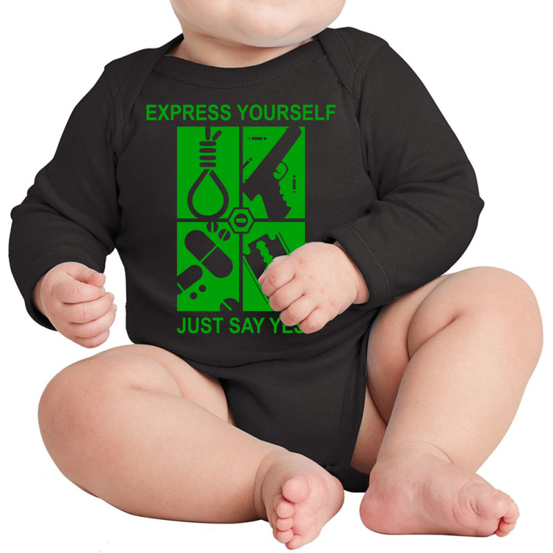 Express Yourself Type O Negative Long Sleeve Baby Bodysuit by Broliant | Artistshot