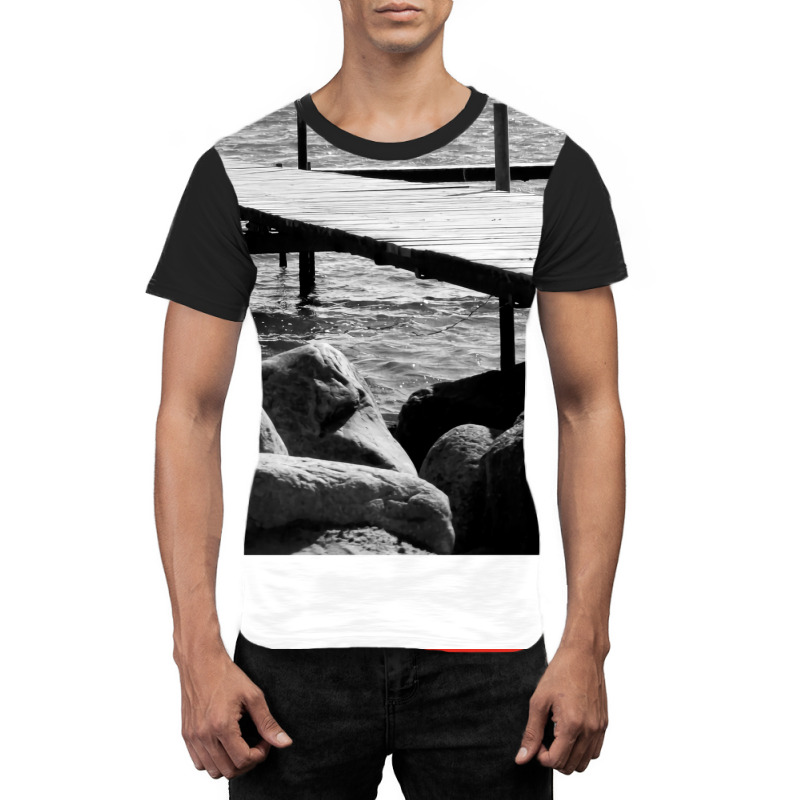 Black And White Landscape Cool Graphic T-shirt | Artistshot