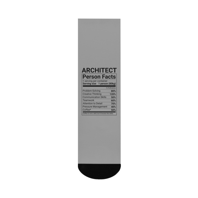 Funny Architect Person Facts Tumblr Crew Socks | Artistshot