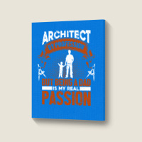 Architect Profession Architectural Design Blue Portrait Canvas Print | Artistshot