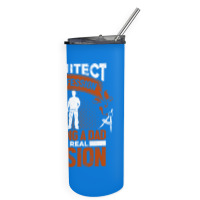 Architect Profession Architectural Design Blue Skinny Tumbler | Artistshot