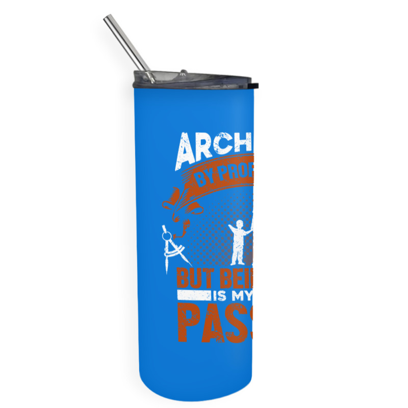 Architect Profession Architectural Design Blue Skinny Tumbler | Artistshot