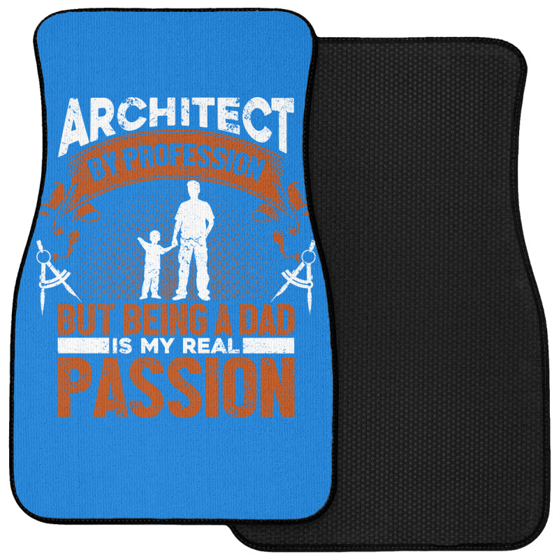 Architect Profession Architectural Design Blue Front Car Mat | Artistshot