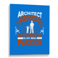 Architect Profession Architectural Design Blue Metal Print Vertical | Artistshot