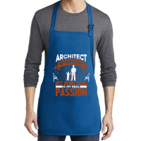 Architect Profession Architectural Design Blue Medium-length Apron | Artistshot