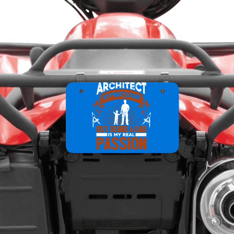 Architect Profession Architectural Design Blue Atv License Plate | Artistshot