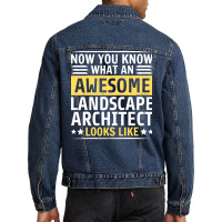 Funny Landscape Architect Trending Men Denim Jacket | Artistshot