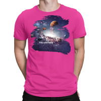 You Are Here Solar System Moon Space Girl T-shirt | Artistshot