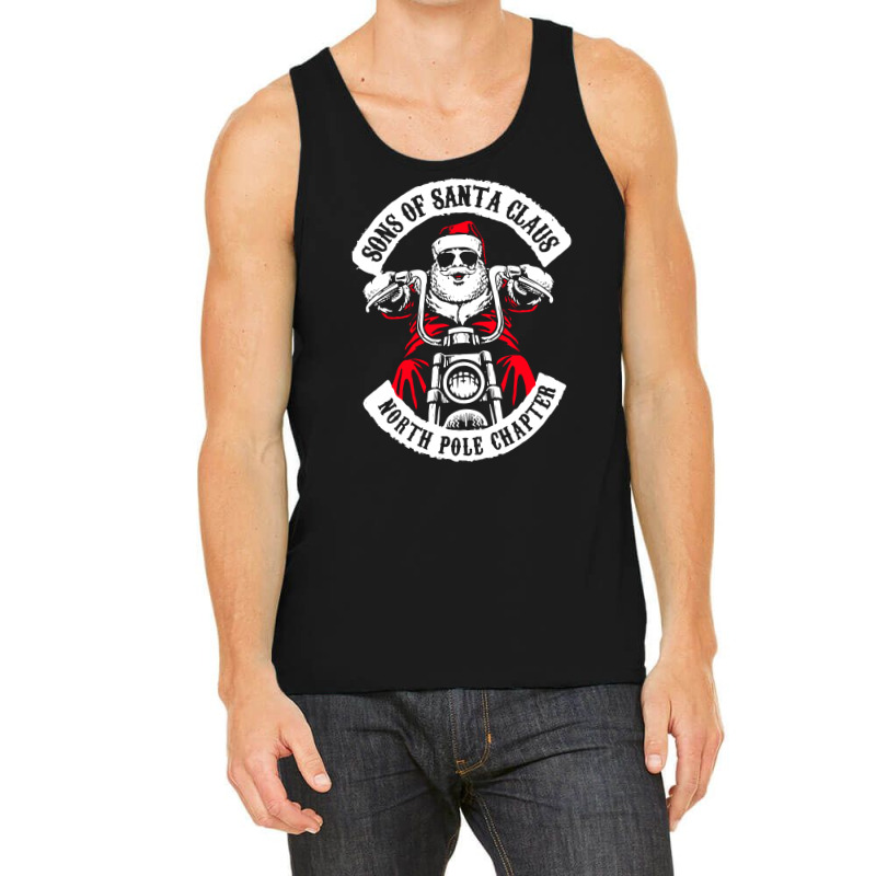 Santa Claus With Gifts Print A-shirt Tanks, Sleeveless Tank Top