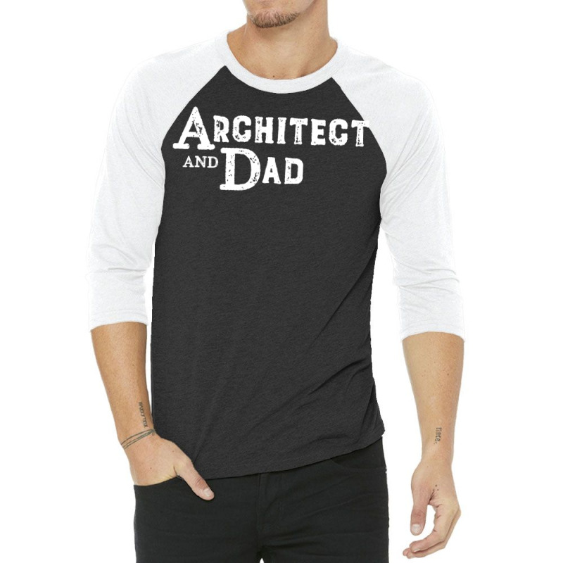 Architect And Dad Architecture Red 3/4 Sleeve Shirt | Artistshot