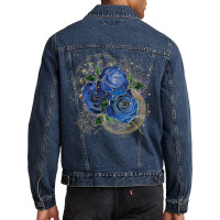 Girly Collage Midnight Blue Men Denim Jacket | Artistshot