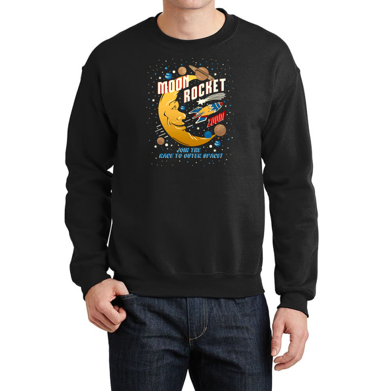 Moon Rocket Vintage Crewneck Sweatshirt | Artistshot