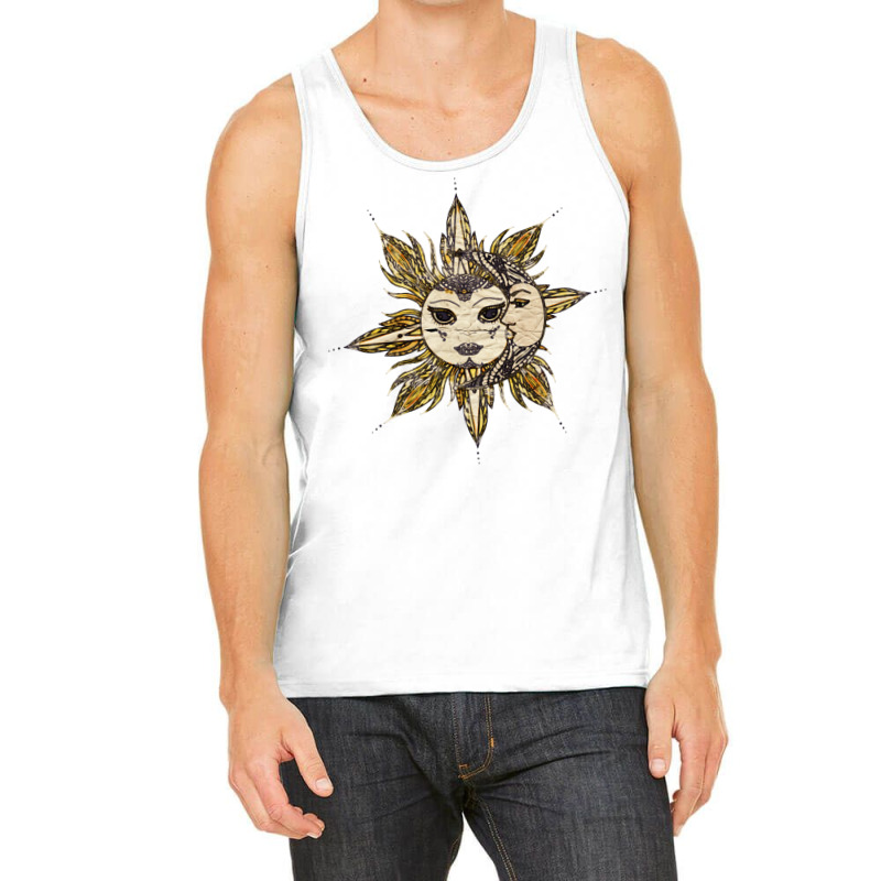 Astronomy Sun And Moon Watercolor Vintage Tank Top by thanetsadib | Artistshot