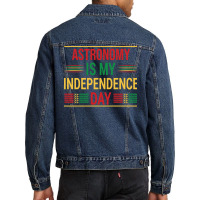 Astronomy Is My Independence Day Cute Men Denim Jacket | Artistshot