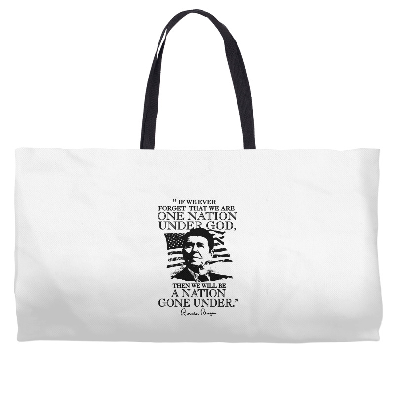 One Nation Under God Reagan Weekender Totes | Artistshot