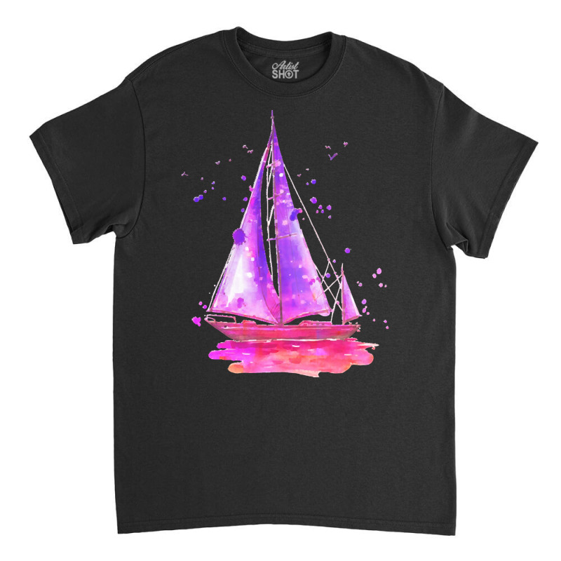 Sailing Boat T  Shirt Sailing At Sunset T  Shirt Classic T-shirt | Artistshot