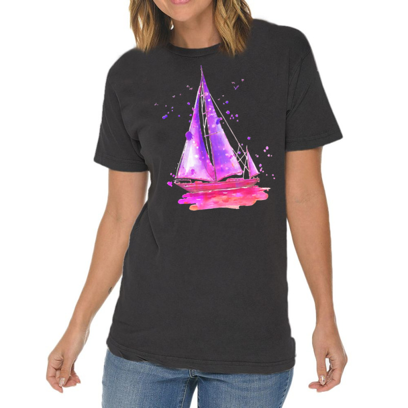 Sailing Boat T  Shirt Sailing At Sunset T  Shirt Vintage T-shirt | Artistshot