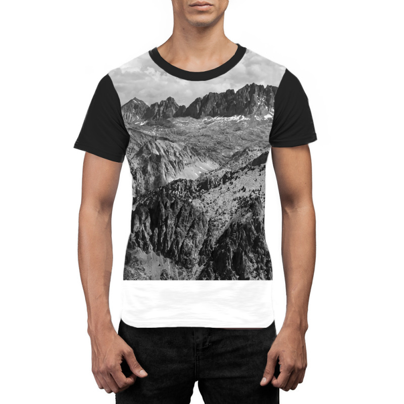 Black And White Landscape Girl Graphic T-shirt | Artistshot