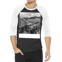 Black And White Landscape Girl 3/4 Sleeve Shirt | Artistshot