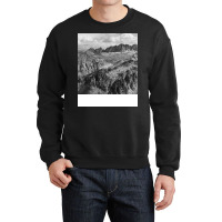 Black And White Landscape Girl Crewneck Sweatshirt | Artistshot