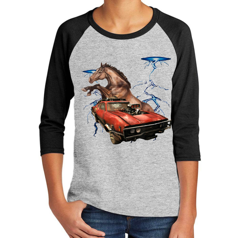 American Muscle Cars - Thunderstorm Car - Auto Mechanic Gift Youth 3/4 Sleeve by RachelRenePeckham | Artistshot