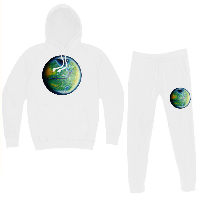 Green Terraformed Mars Oil Painting Yellow Hoodie & Jogger Set | Artistshot