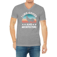 I Like Cocks And Architecture Funny Chicken Gift Travel V-neck Tee | Artistshot