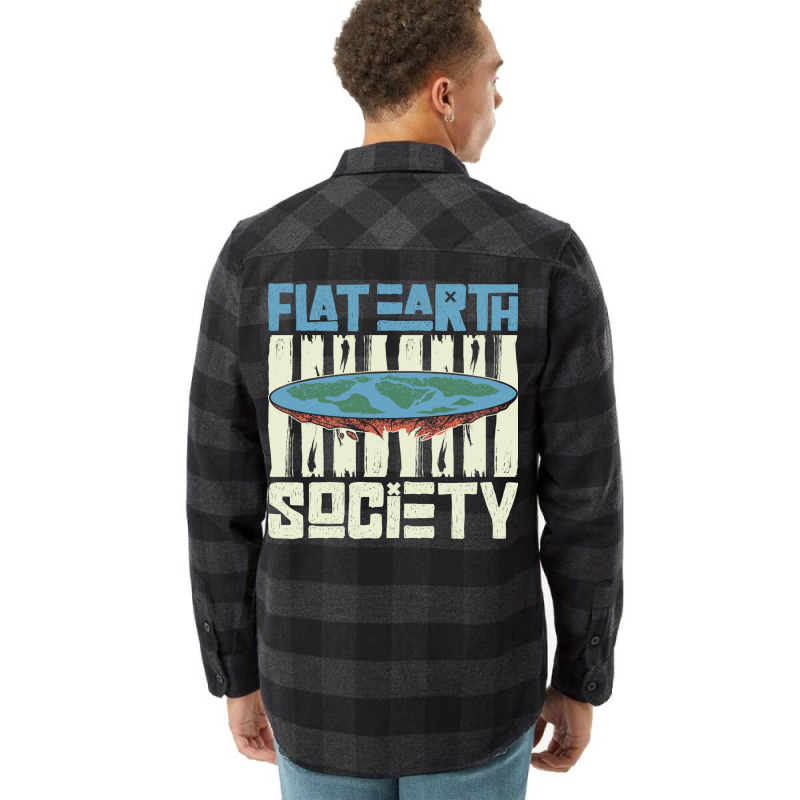 Flat Earth Society Earth Planet Space Lover Flannel Shirt by ampamahira4 | Artistshot