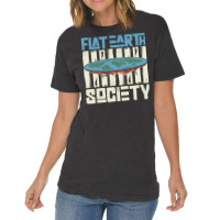 Flat Earth Society Earth Planet Space Lover Vintage T-shirt | Artistshot