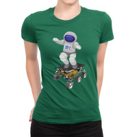 Skateboard Rover Astronaut Music Ladies Fitted T-shirt | Artistshot