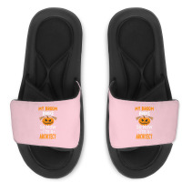 My Broom Broke So Now Im A Architect Architect Halloween Gift Girl Slide Sandal | Artistshot